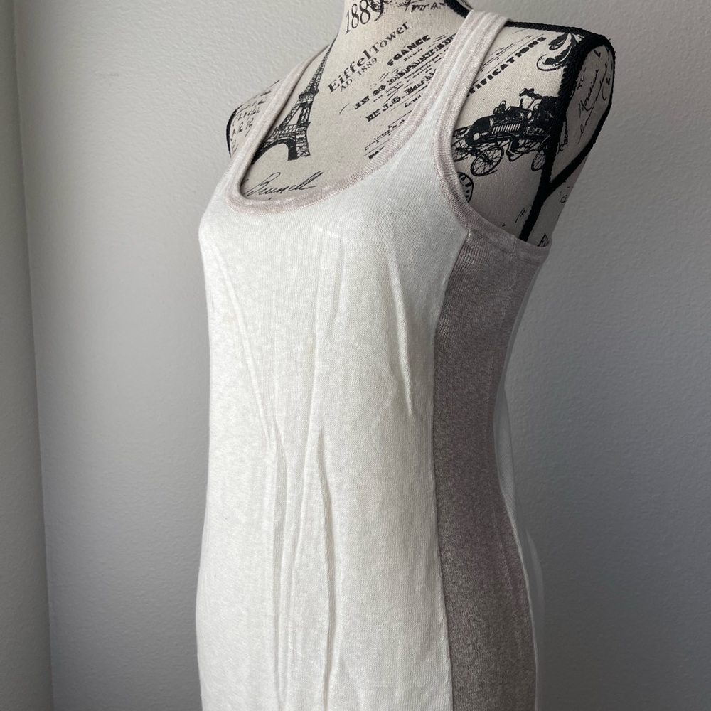WHITE AND CREAM KNIT MAXI DRESS